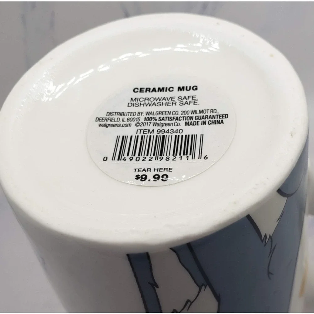 Lady and the Tramp White Love and Hearts Disney Tall 6 Inch Coffee Mug